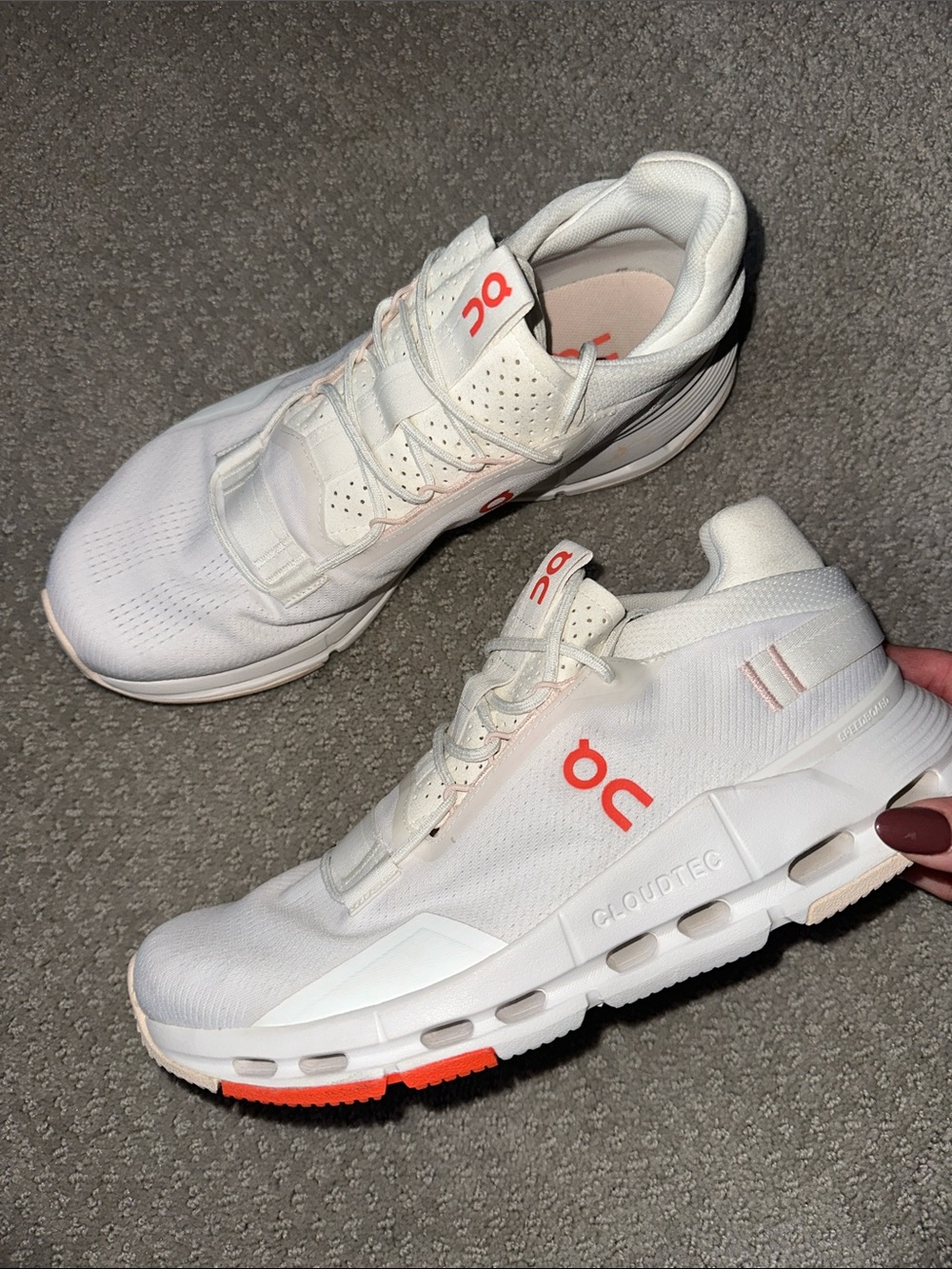Basically New! On Running Men's Cloudnova Sneakers w/ Orange Accents
